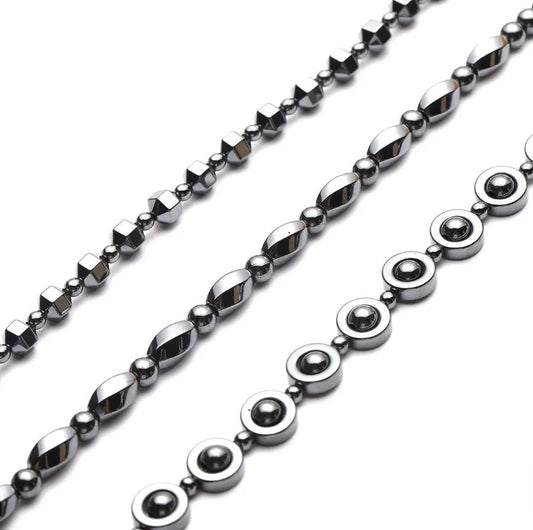 Unisex Hematite Necklace Trio image 2