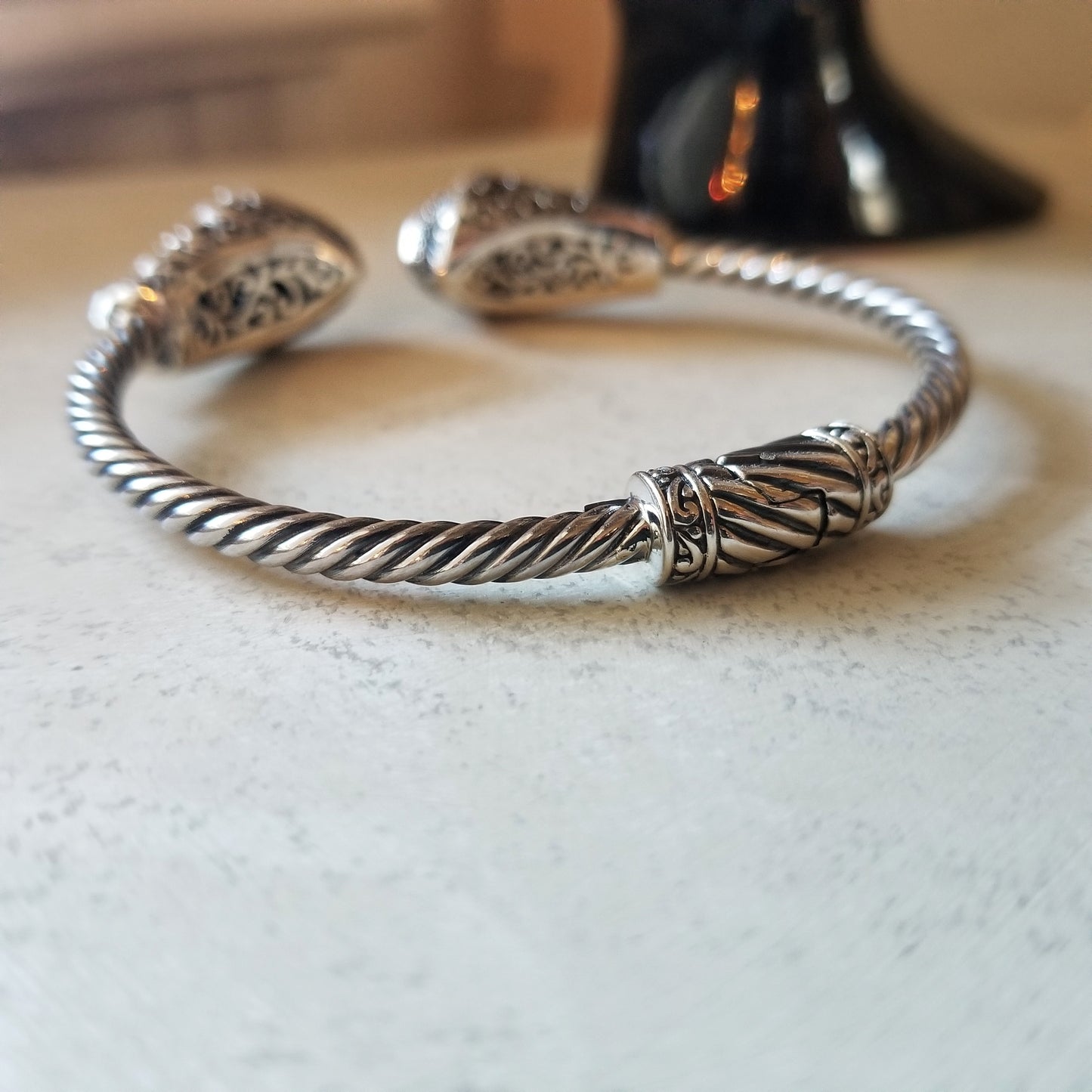 Sterling Silver Gemstone Bangles image 3