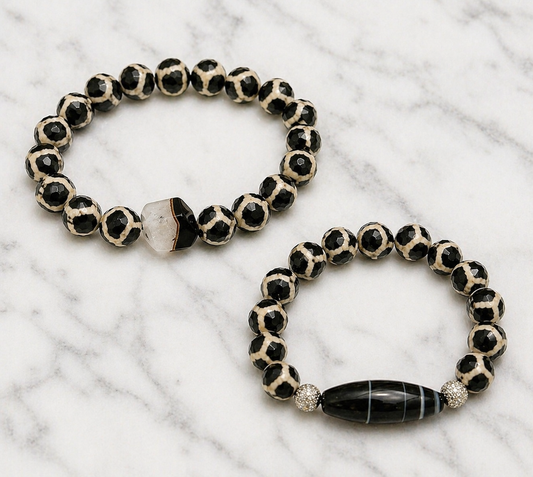 Faceted Agate Bracelets