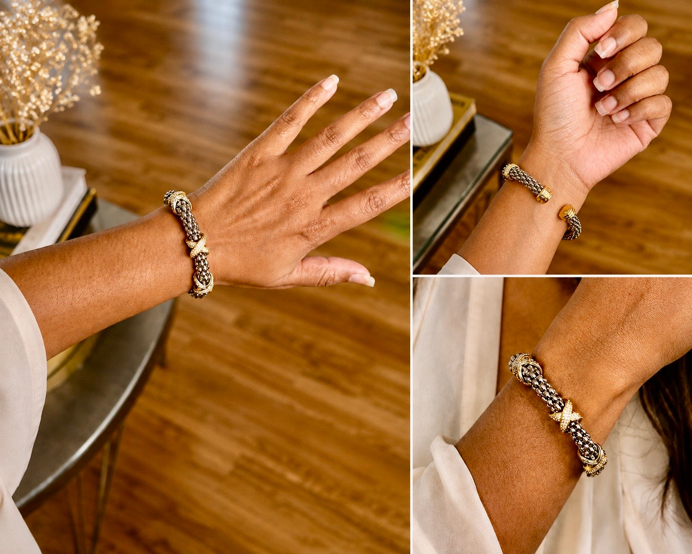 Braided Cable Cuff Bracelet