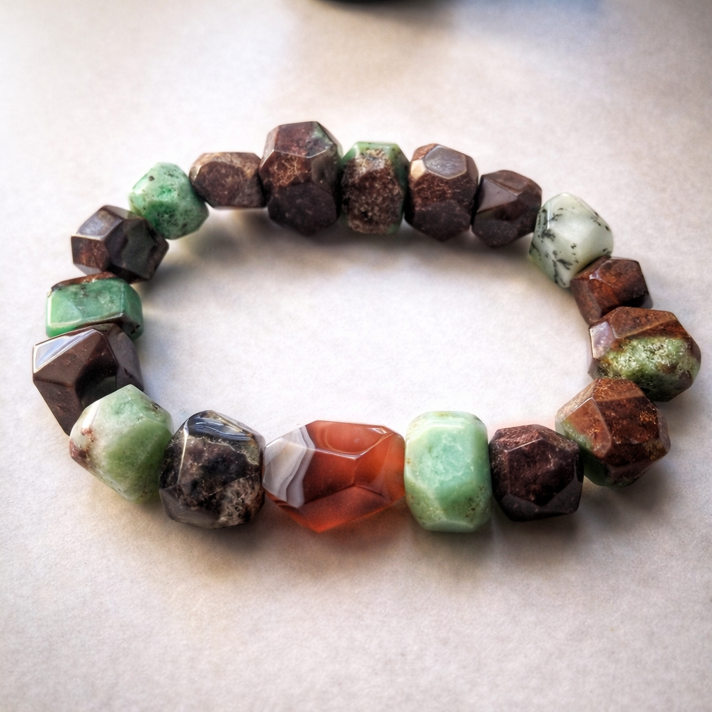 THICK MINT - AGATE NUGGET BRACELET