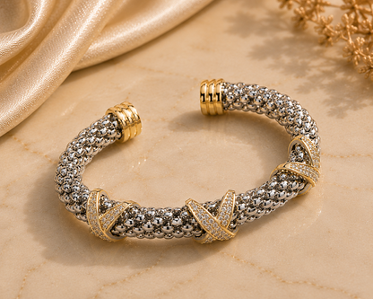 Braided Cable Cuff Bracelet