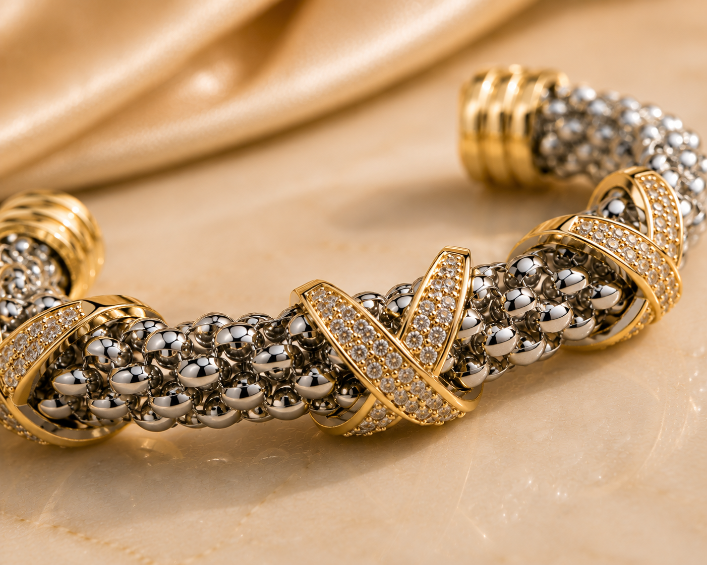 Braided Cable Cuff Bracelet