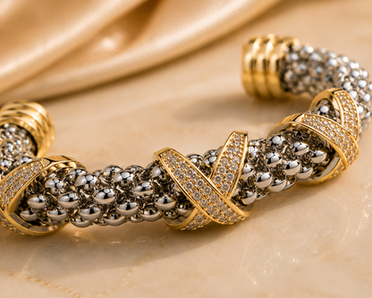 Braided Cable Cuff Bracelet