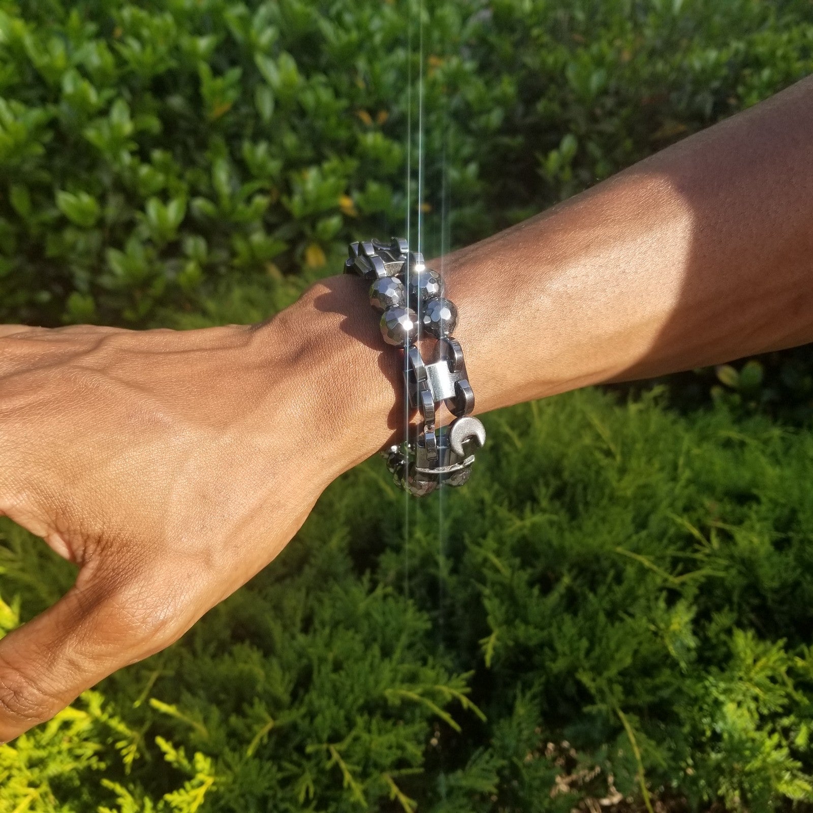 Hematite Links Bracelet (Unisex) image 3