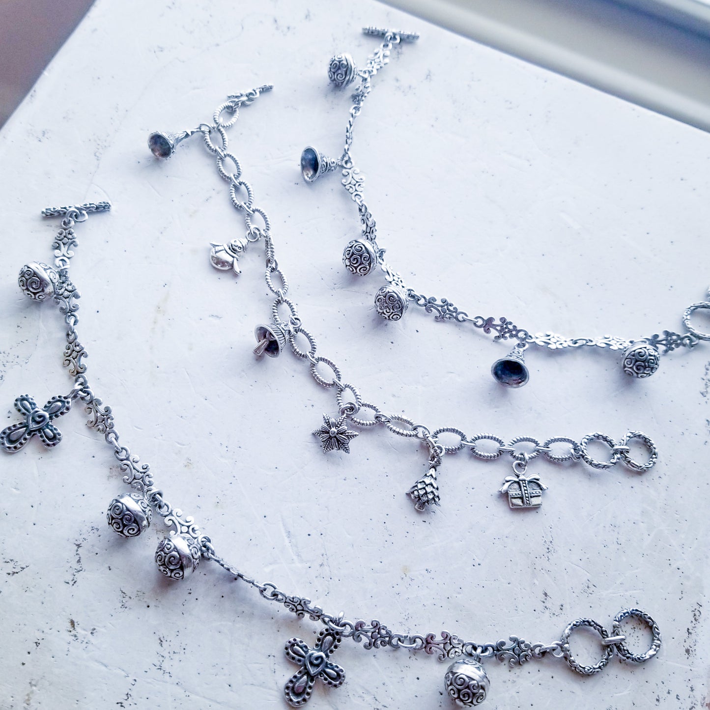 Just Charms ~ Sterling Silver Charm Bracelet image 0