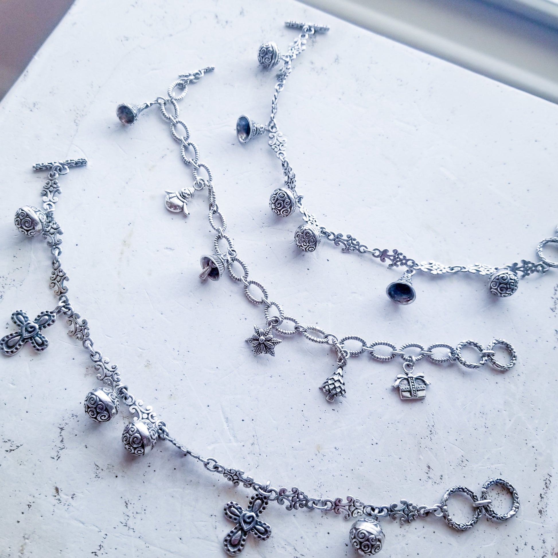 Just Charms ~ Sterling Silver Charm Bracelet image 0