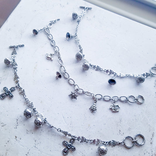 Just Charms ~ Sterling Silver Charm Bracelet image 0