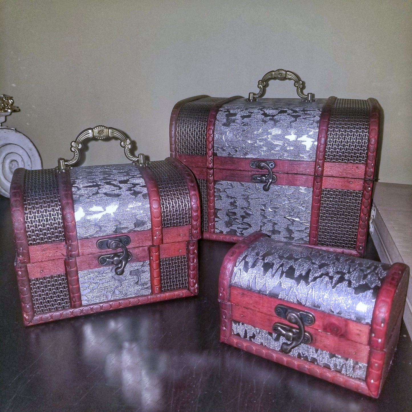 3 Piece Jewelry Trunk Set image 2