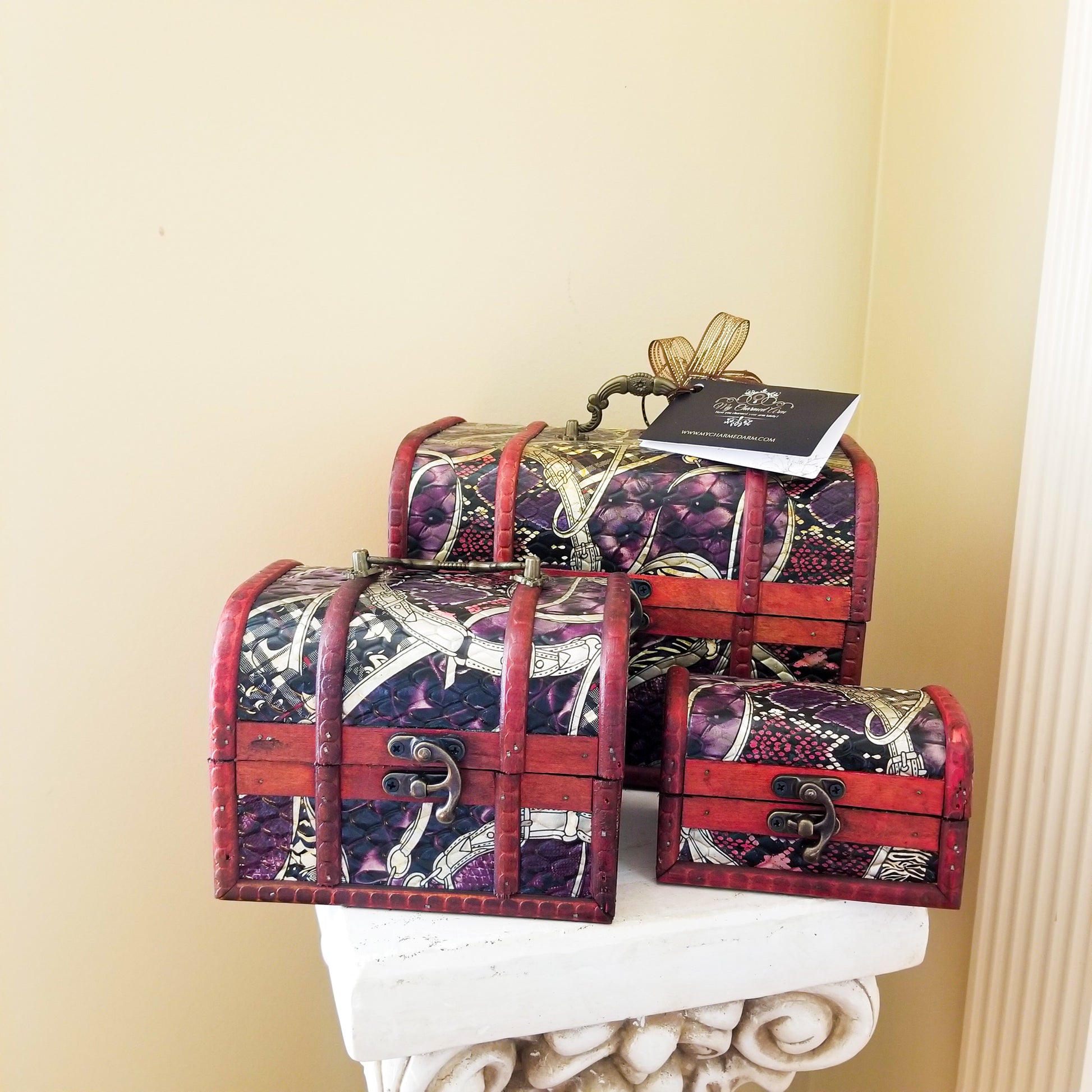 3 Piece Jewelry Trunk Set image 0