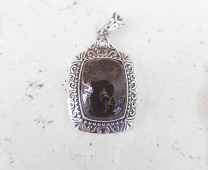 Sterling Silver Shungite Pendant image 0