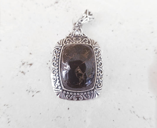 Sterling Silver Shungite Pendant image 0