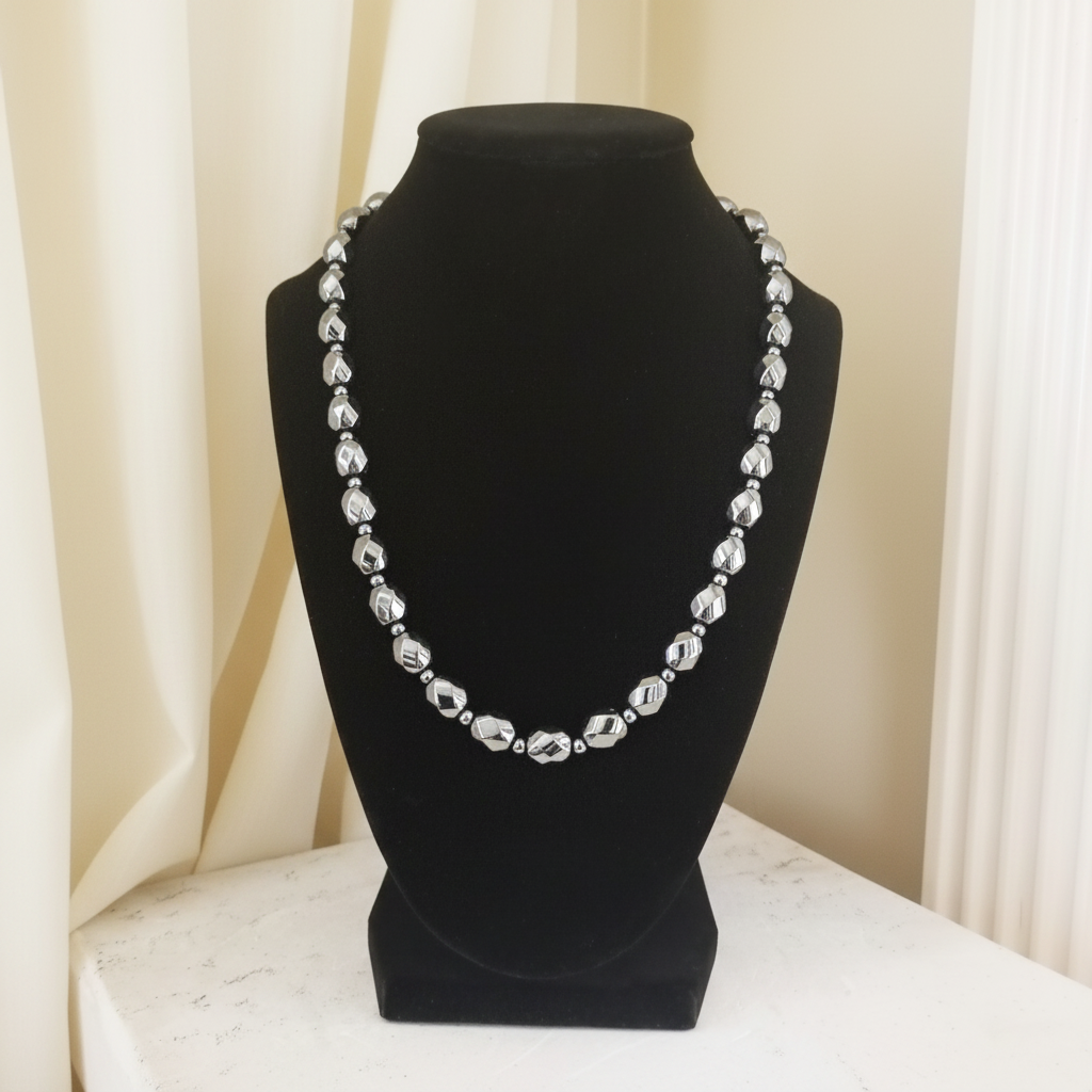 Hematite Necklace - Front Enhanced