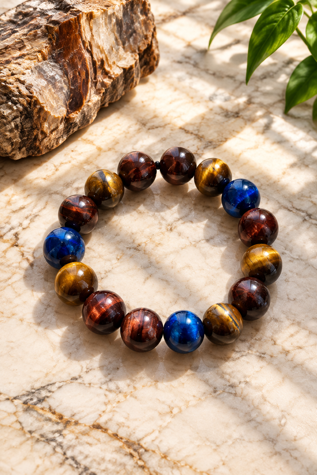 Mixed Tiger's Eye - Marble Angled
