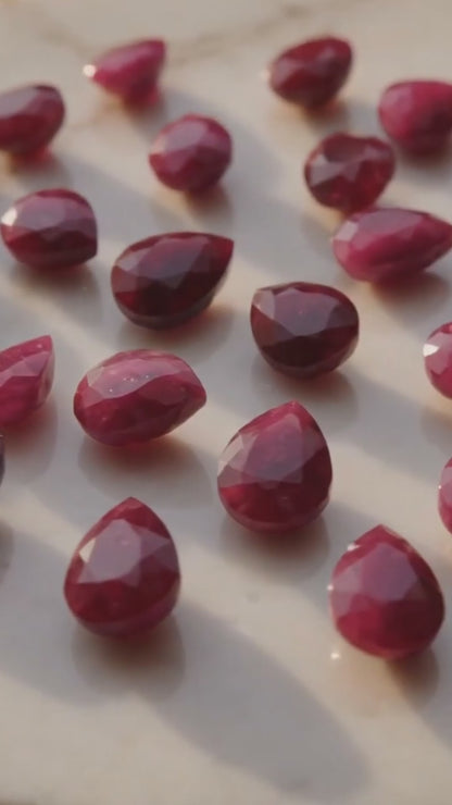 Faceted Ruby Signature Bracelet