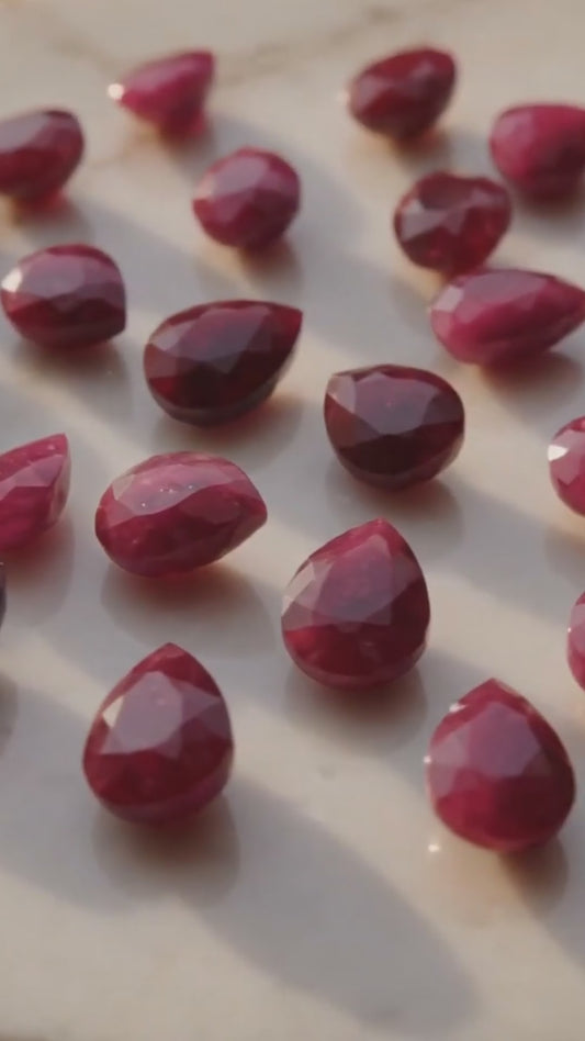 Faceted Ruby Signature Bracelet