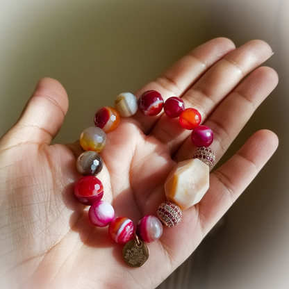 Red Agate Bracelet - Palm Enhanced