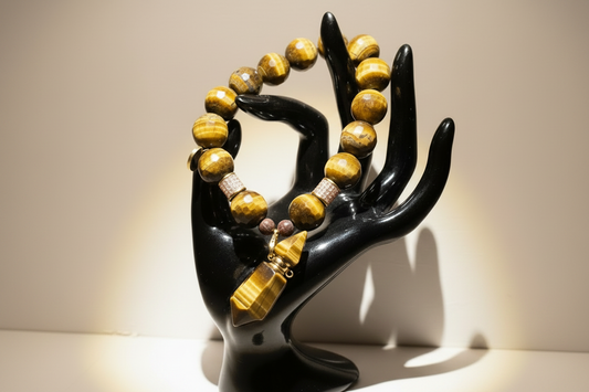 Tiger's Eye Bracelet - New Angle Light Background